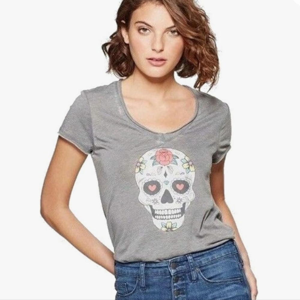 Grayson Threads Sugar Skull Tissue Tee Charcoal XL